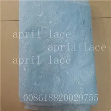 10 ярдов/лот mm0123 светло-голубой скрепленный 2 слоя органзы Французский прекрасный цветок кружевной ткани для вечернего платья/свадьбы