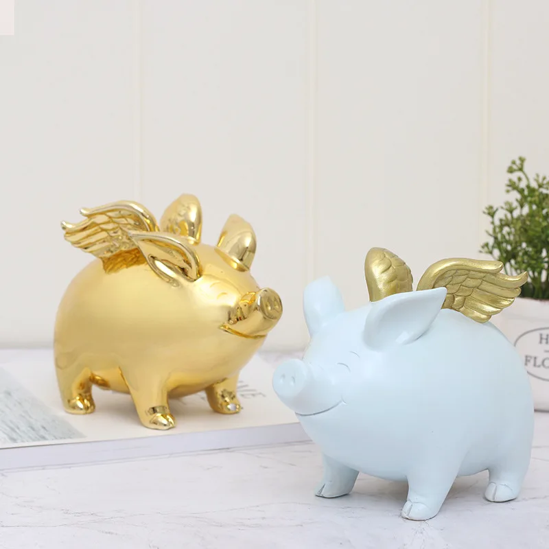 

2019 New Piggy Bank Pink Home Decor Money Box Child Money Saving Box Pig Bank Specail Gift Box