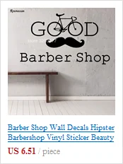 do salão de beleza decalque vinil hipster barbearia deco ba24