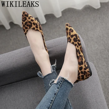 

Harajuku Shoes Leopard Shoes Women Creepers Korean Style Women Loafers Slip On Comfort Shoes For Women Pointed Toe Flats Ayakkab