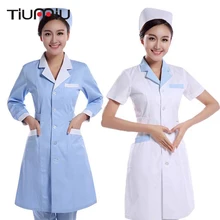 Весна Лето Униформа доктора медсестры Больница Медицинский скраб набор женское белое длинное пальто хирургические скрабы Женская медицинская форма S-XXL