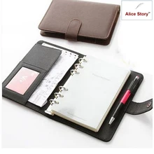 A5 And A6 Business Elegant Pu Leather Cover Spiral Notebook Planner Organizer Agenda Work Journal Schedule Daily Memo Gift