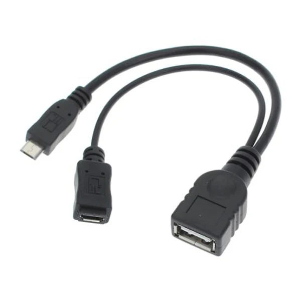 2 в 1 OTG Micro USB хост мощность Y сплиттер USB адаптер к Micro 5 Pin мужской женский кабель