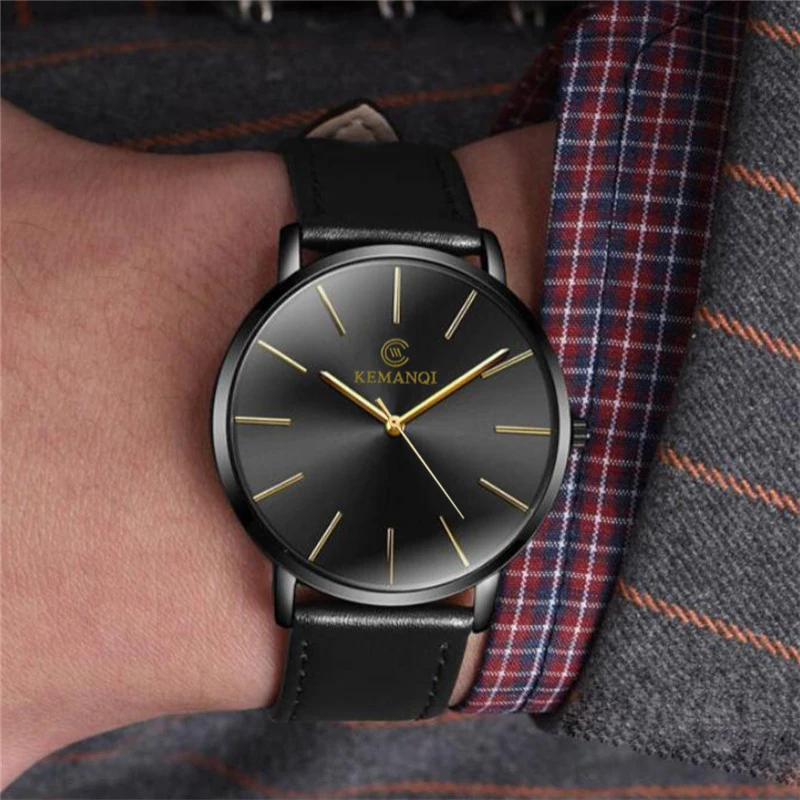 Мужские часы ультратонкие наручные erkek kol saati reloj hombre|Кварцевые часы| |