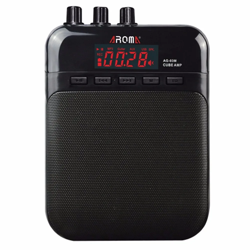 AROMA Mini Portable 5W Guitar Amp Amplifier Recorder