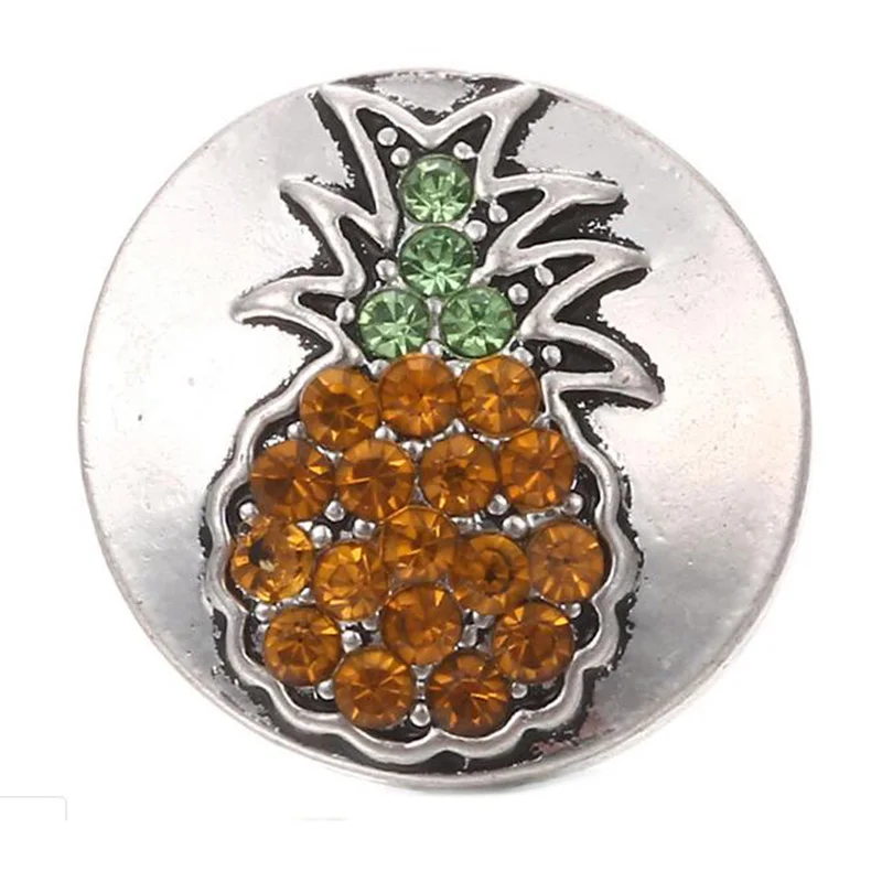 10pcs/lot Hot Selling Snap Buttons Jewelry Geometric Pineapple Crystal Vintage 12MM Mini Sweet Style Fit 12mm | Украшения и