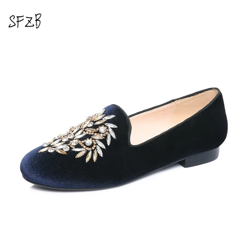

SFZB Women Thick heel kid Leather Shoes High Heels Black Round Toe Pumps High quality Sheepskin Shoes
