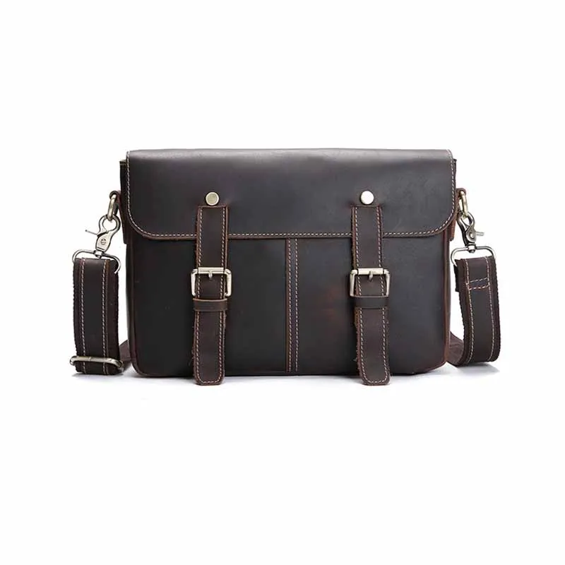 

Hot Sale Crazy Horse Leather Men Briefcase Cowhide Male Messenger Bags Ipad Business Bag Casual Style Shoulder Bags BF-A1112