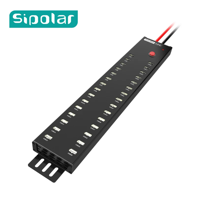 Sipolar A 812 промышленный 30 портов USB 2 0 hub с синхронизацией данных адаптера питания и