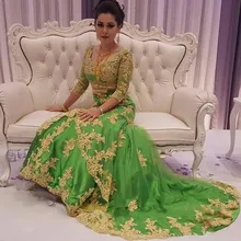 Vestido De Festa Longo Com Renda Dreiviertel Spitze Abend kleid Arabischen Muslimischen Abendkleid Dubai Kaftan 2017 Robe De Soiree