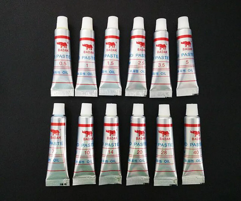12pcs Diamond Polishing Lapping Paste Compound Syringes 0 5 40 Micron Glass Metal Grinding Polishing AbrasIve
