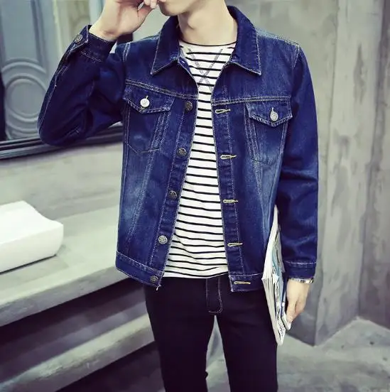 Mens Denim Jacket Men Plus Size 5XL Bomber Jacket Men High Quality Cowboy Solid Casual Slim Men