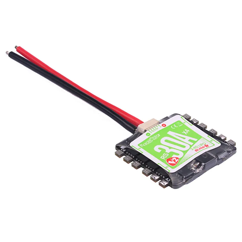 

New Arrival Racerstar RS30Ax4 V2 30A BLheli_S BB2 2-6S 4 in 1 ESC Support Oneshot42 Multishot For FPV Racer