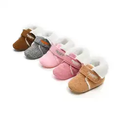 Модная одежда для новорожденных для маленьких девочек и мальчиков; зимняя теплая мягкая подошва ребенок, не начавший ходить; обувь