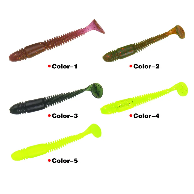 T Tail мягкие рыболовные приманки 5 шт./лот 7,5 см 3,1 г Jig Head Shad Мягкие силиконовые искусственные черви Swimbait Прямая поставка