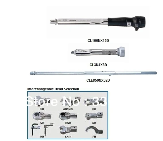 

CL2NX8D-MH Interchangeable Head Adjustable Torque Wrench CL2NX8D-MH