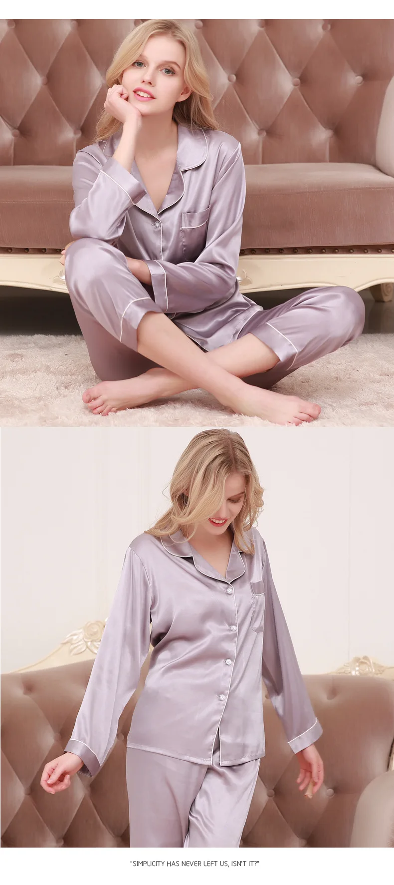 Пижамы для пар, новинка, весна и осень, имитация шелка, пижамы для пар, ледяной шелк, длинный рукав, большой размер, набор пижам для пар