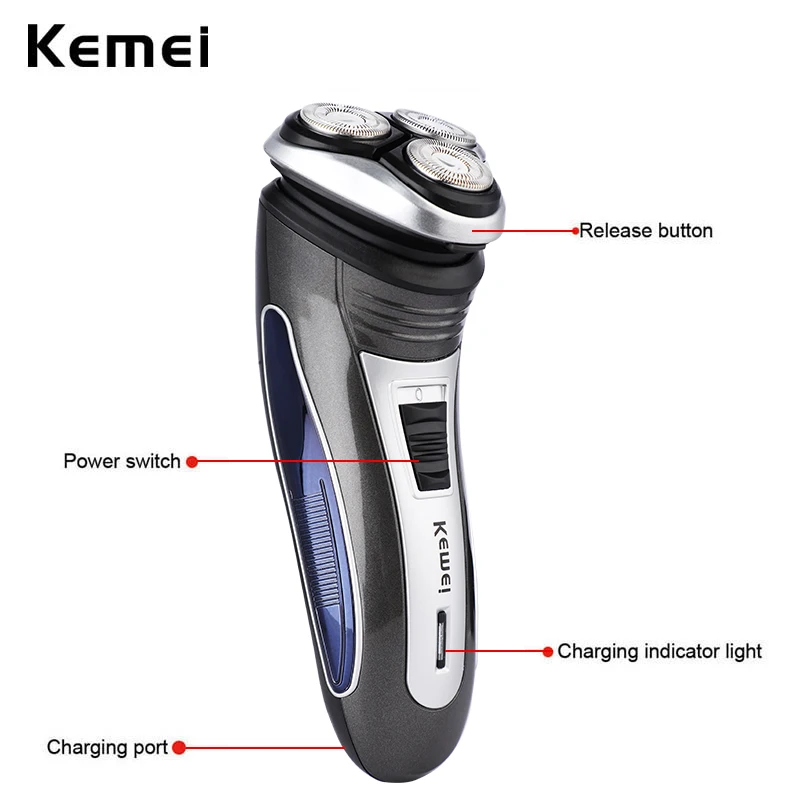 Kemei 2801 электробритва, Мужская Профессиональная перезаряжаемая Бритва для бороды, электрический триммер для бороды, бритва Kemei