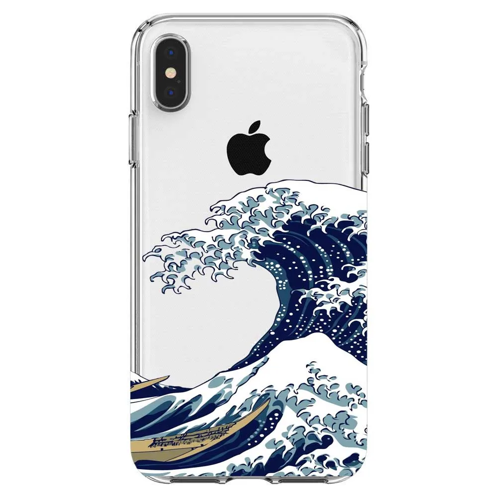 Van Gogh Starry Night Huge waves off kanagawa Soft silicone cover phone case for iPhone XR MAX XS X10 5 5S SE 6Plus 6 6S 7 8Plus - Цвет: TPU