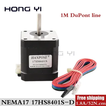 

4-lead Nema17 Stepper Motor 42 motor 17HS8401S 1.8A CE ROSH ISO CNC Laser and 3D printer motor with DuPont line