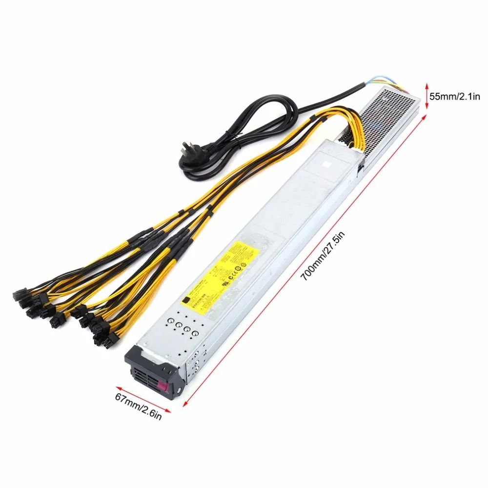 

Machine Power Supply For Eth Bitcoin 200-240V Miner Power Supply 2450W Mining Miner Antminer Server S9 / S7 / L3+ Free Shipping