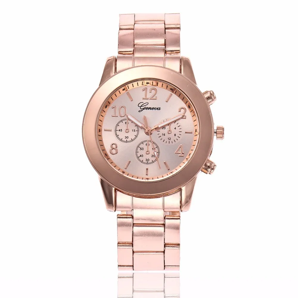 

Dropshipping Rose Gold & Silver Women Dress Watch Fashion Casual Ladies Stainless Steel Quartz Wristwatches Relogio Feminino