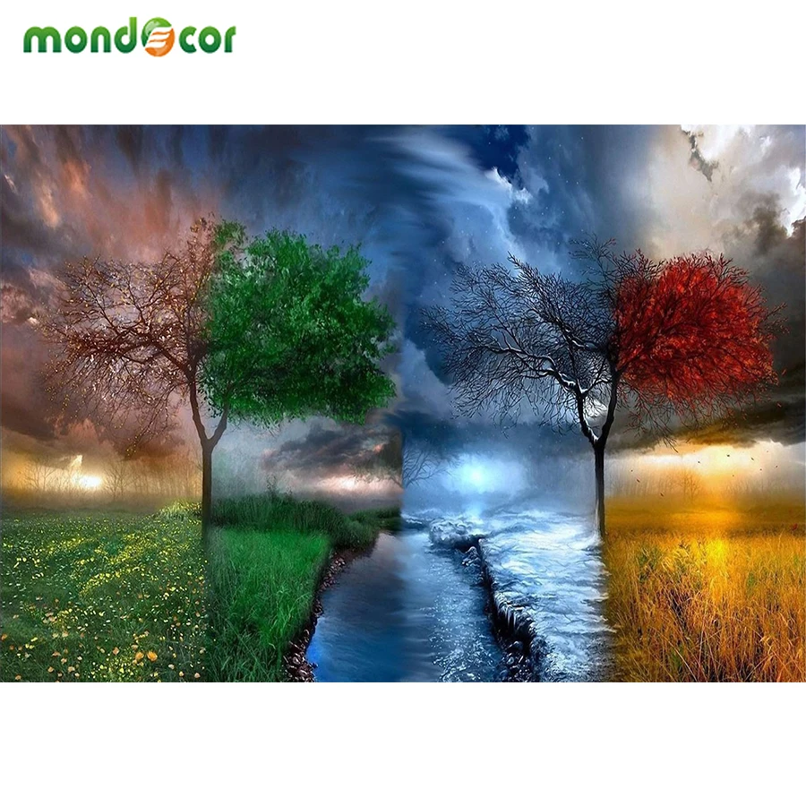 

Mondecor Frame Picture DIY Painting By Numbers Animals Calligraphy Painting Acrylic Paint on Canvas for Wall Art Picture 40x50cm