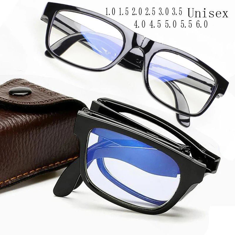 Unisex Autofocus Folding Reading Glasses Eyeglass With Case +1.0+6.