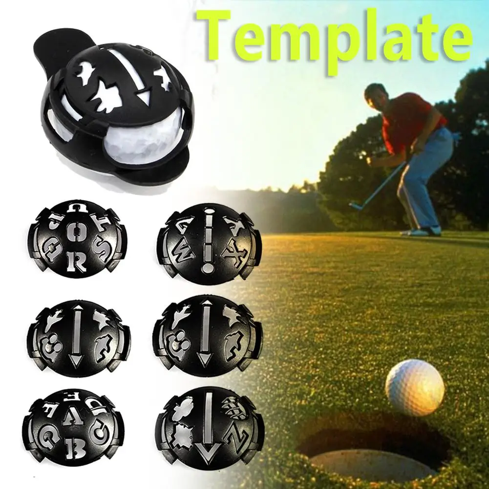 MARK GOLF BALL STENCIL MARKER TEMPLATE DRAWING LINE KIT PEN (BLACK)in