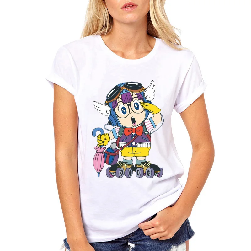 Новая брендовая Эстетическая футболка Женская harajuku Dragon Ball футболка Arale camiseta mujer футболка белая футболка женская