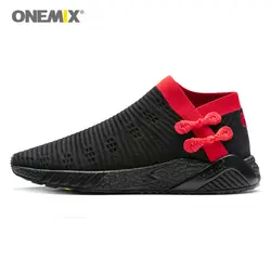 ONEMIX носки беговые кроссовки для мужчин легкие крутые дышащие кроссовки трикотажные вамп Прочная резиновая подошва носки-lik кроссовки