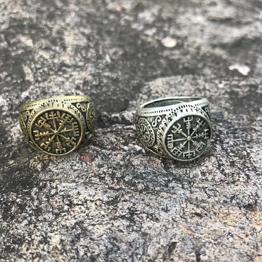 2018 модные ювелирные изделия нордическая языческая руля Awe Aegishjalmur Rune кольцо