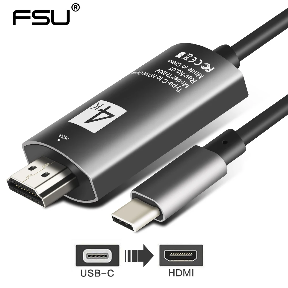 USB 3.1 Type c to HDMI Cable support 4k 1080p adapter for Macbook pro