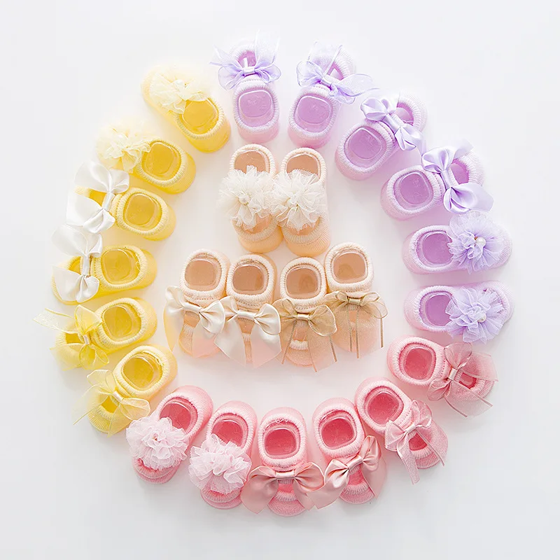 

Clearance ~ Baby Socks Infant Socks For Girls Newborns Princess Birthday Holiday Gift Anti-slip Baby Girl Socks 3pairs/set