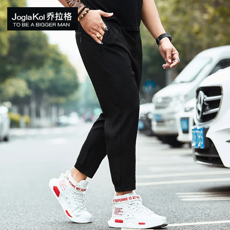 

2019 trendy sports trousers fashion casual trousers loose microbomb underpants streetwear men men weatants XL-6XL