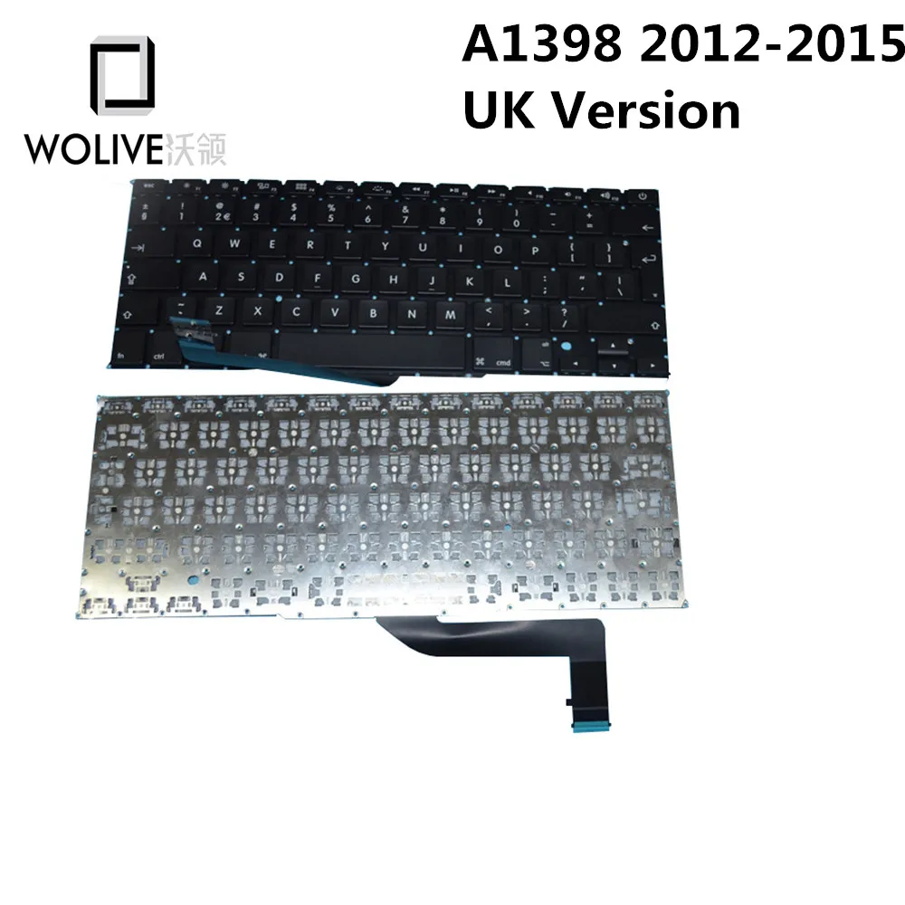 Wolive Genuine Uk Nuovissima Versione Lingua Tastiera Uk Per Macbook Pro Retina 15 "A1398 2012 ~ 2015 Sostituzione