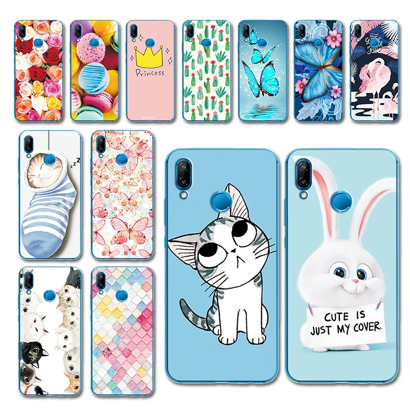 

For Huawei P20 Lite Dark Various Painted Phone Case For Fundas Huawei P20Lite 5.84" Soft Silicone Cases Cover Capa +Free Gift