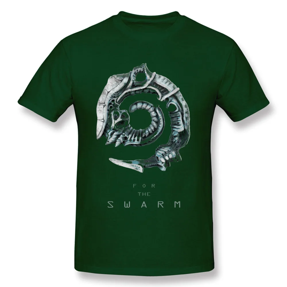 For the Swarm 11418 Cotton Printed Tops Shirt Dominant Short Sleeve Young T-Shirt Custom Autumn Tshirts Crew Neck For the Swarm 11418 dark