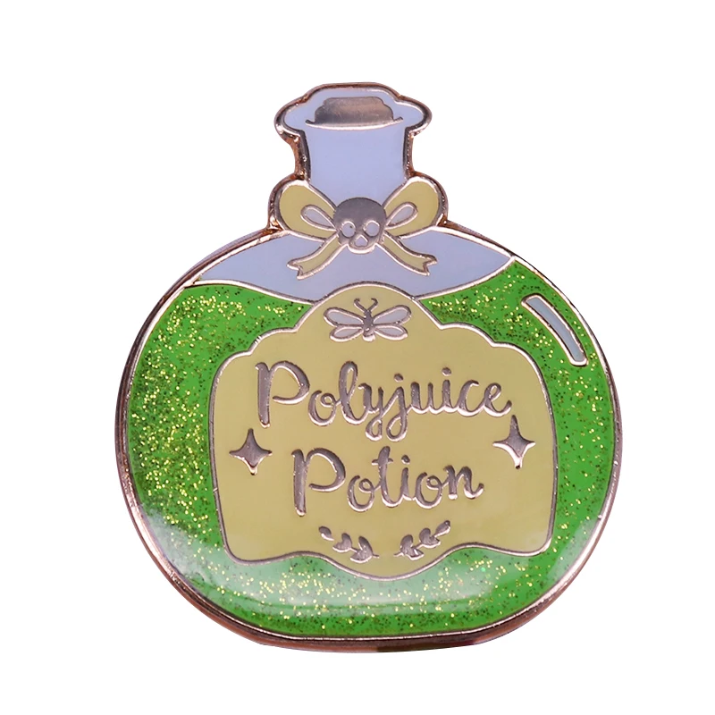 Poyjuice potion Нагрудный значок с блестками колдовство значок идеальная коллекция милый чулок писк