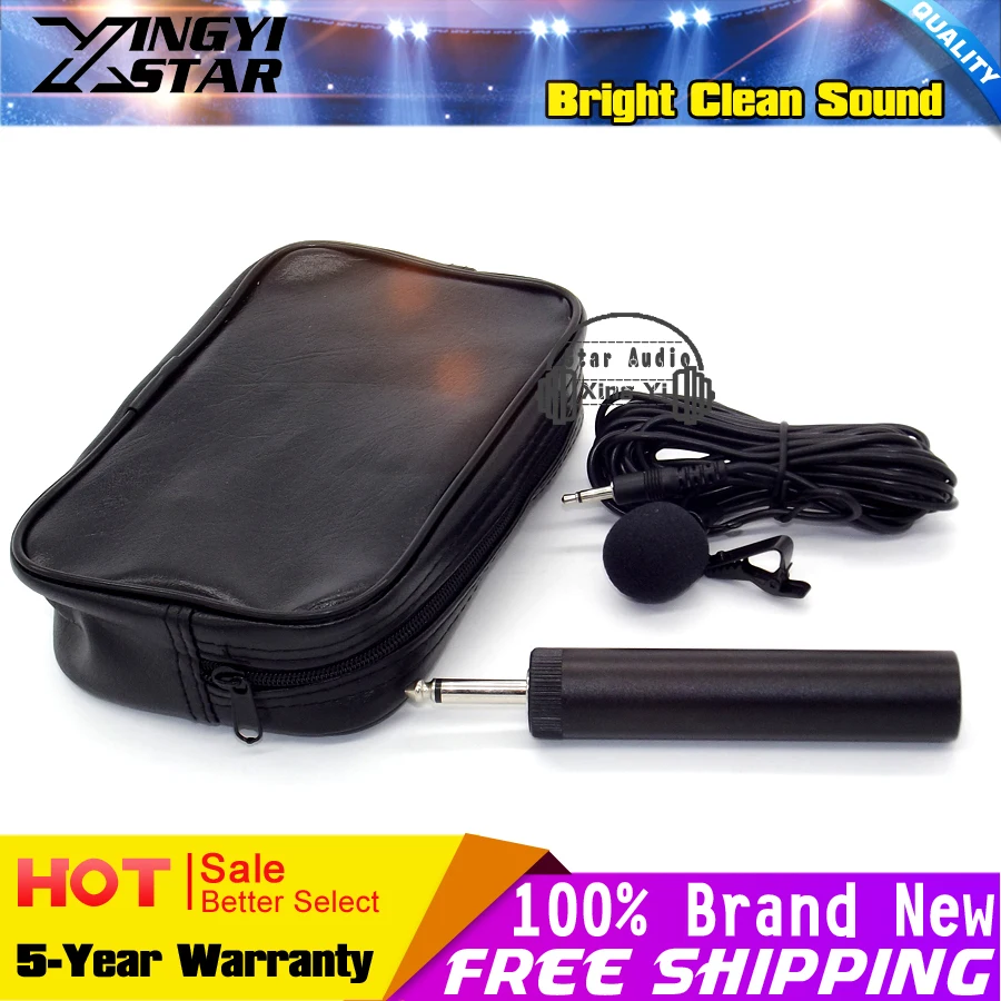 5m Vocal Condenser Lavalier Microphone Tie Clip On Lapel Mic For Amplifier Guitar Violin Ukulele Piano
