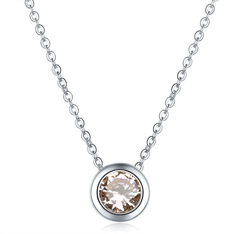 FYM Кристалл ювелирные изделия маленький круглый Кулон женщин ожерелья и кулоны цепи бижутерия для женщин девушки подарок - Окраска металла: 6