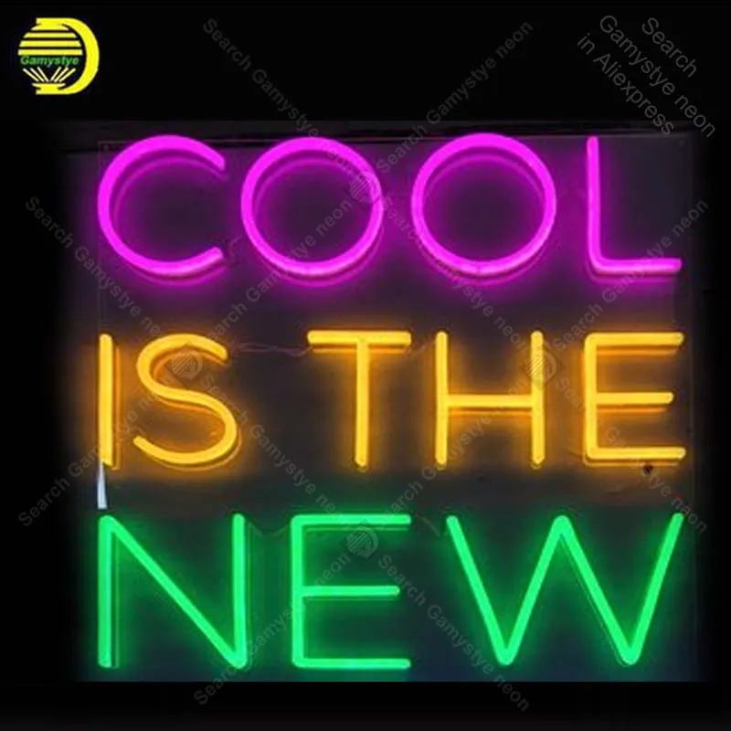 Neon Sign Cool Is The New Signs for Restaurant Glass Tubes Bulbs Signboard decorate Room wall Handcraft Beer Bar sign | Освещение