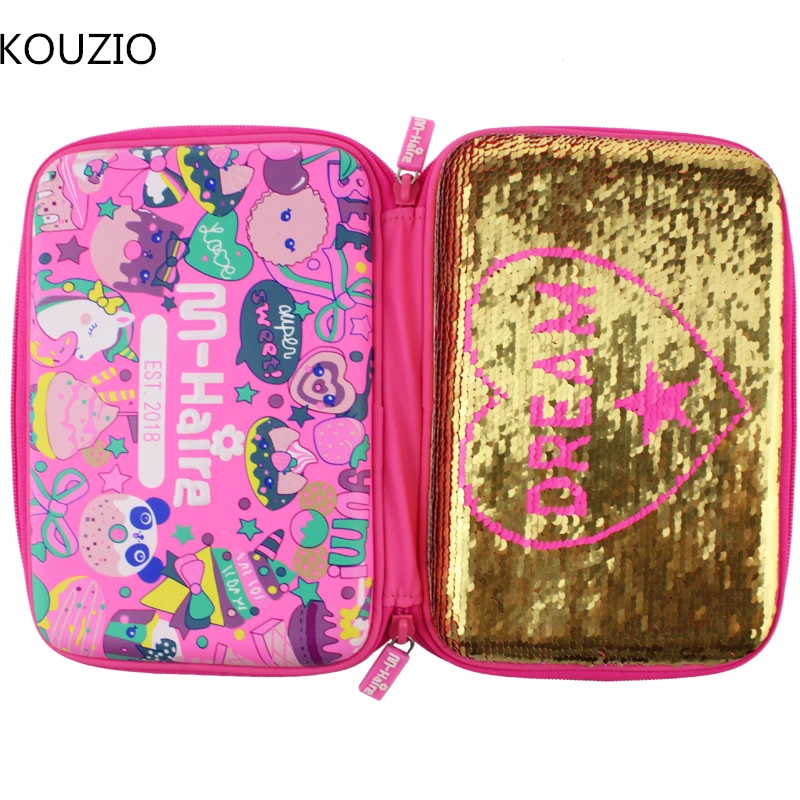 Блестящий пенал для карандашей для девочек kawaii unicorn estuche escolar trousse solaire stylo piornik szkolny школьные принадлежности милые