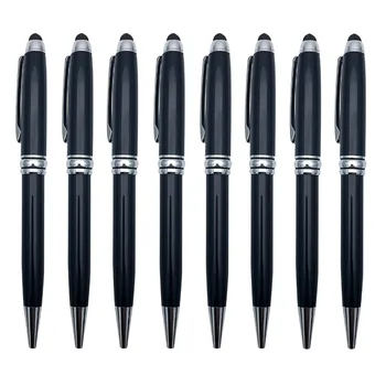 

100pcs/lot 2 in 1 Ballpoint Pen Fashion Creative Stylus Touch Pen for Writing Stationery Office & School Pen Ballpen Black