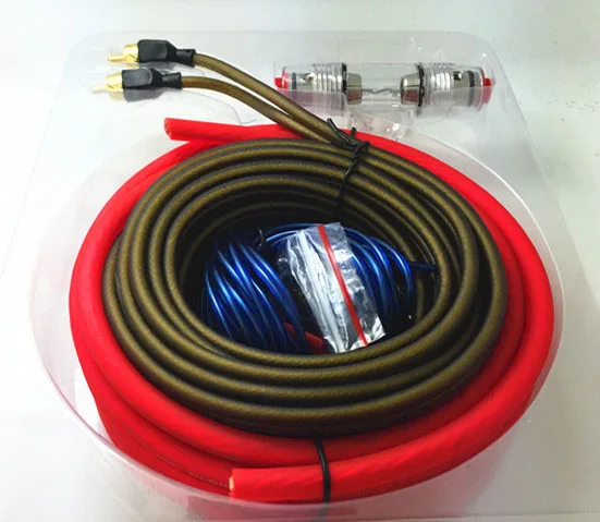 Усилитель сабвуфера проводка 10GA аудиоусилитель для автомобиля кабель питания 1500 Вт с предохранителем AGU