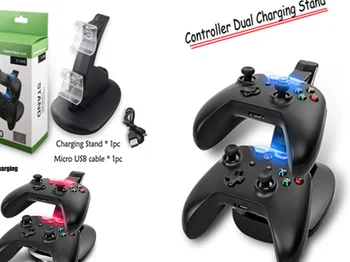 

LED Dual USB Charging Fast Charge Adapter Stand Dock Station Charger for Dual Xbox One XBOXONE Game Controller Power Supply