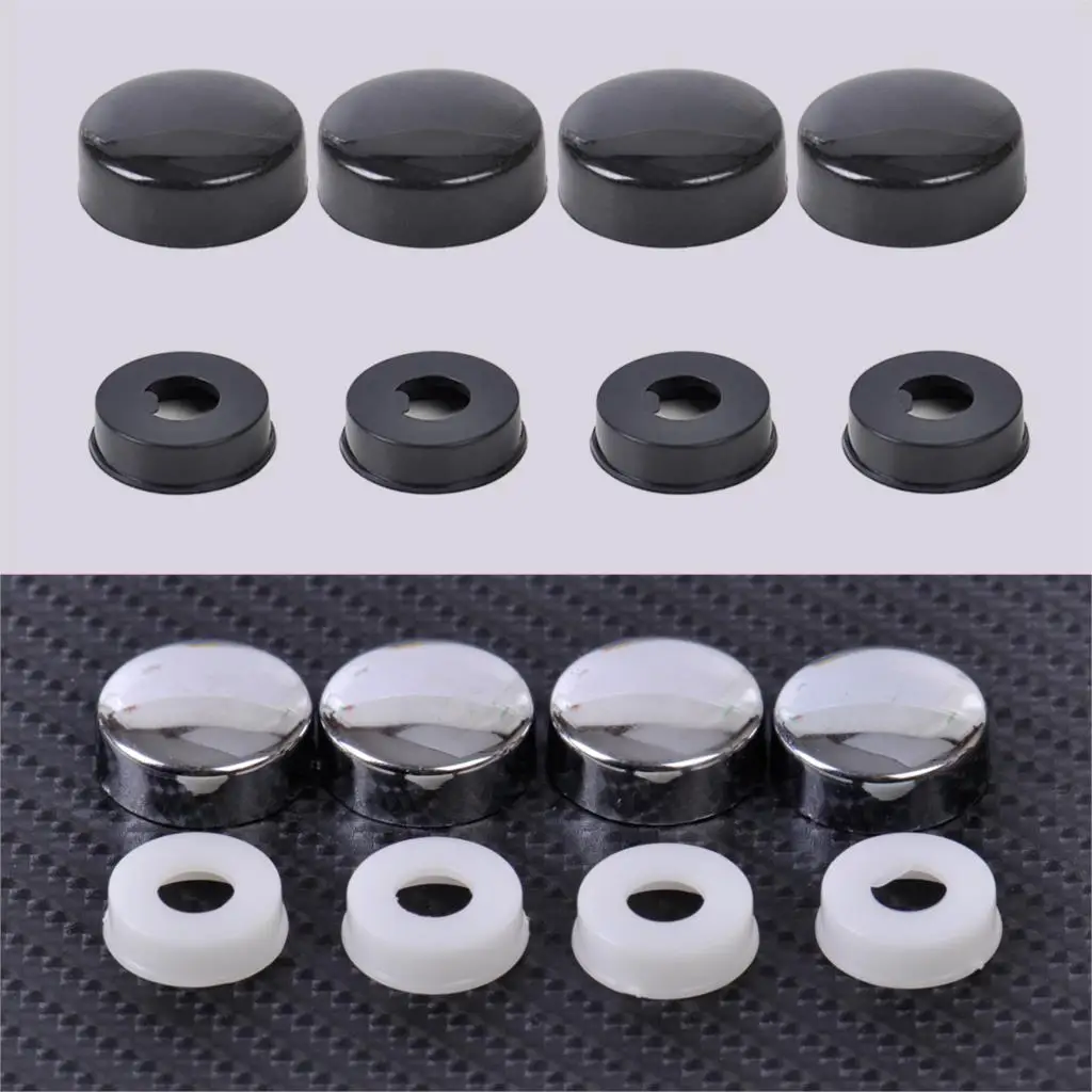 4pcs//set TOYOTA decal Chrome bolt cover License Plate Frame Screw Caps