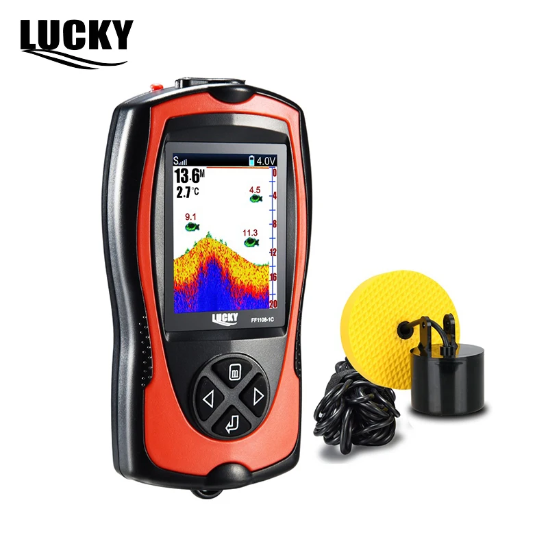 

LUCKY FF1108-1CT Portable Cable 328 Feet Depth Capability Russian Language Fish Finder