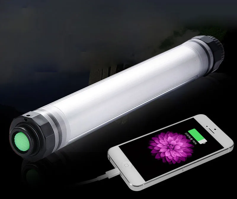 Mini LED Portable Chargeable USB Powered Magnet Flashlight Lantern Tent