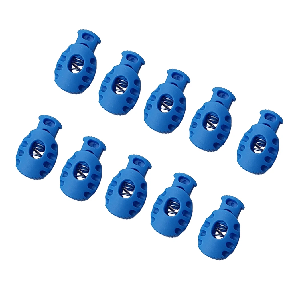10pcs/set Ball Cord Lock Spring Stopper Toggles Clasp Stop Count Cord Locks for Drawstrings Crown Cord Lock End Stoppers 